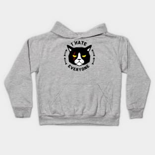 I hate everyone cat (the original) Kids Hoodie